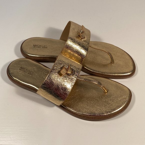 Michael Kors Shoes Michael Kors Gold Sandals Women Size M Poshmark